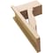 Ekena Millwork 7 1/2-in W x 14-in D x 26-in H Funston Block Rough Cedar Woodgrain TimberThane Outlooker, Primed Tan OUTUR075X14X26FST44RCPR - alternate 4